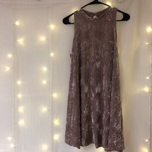 Lilac Purple Crushed Velvet Dress